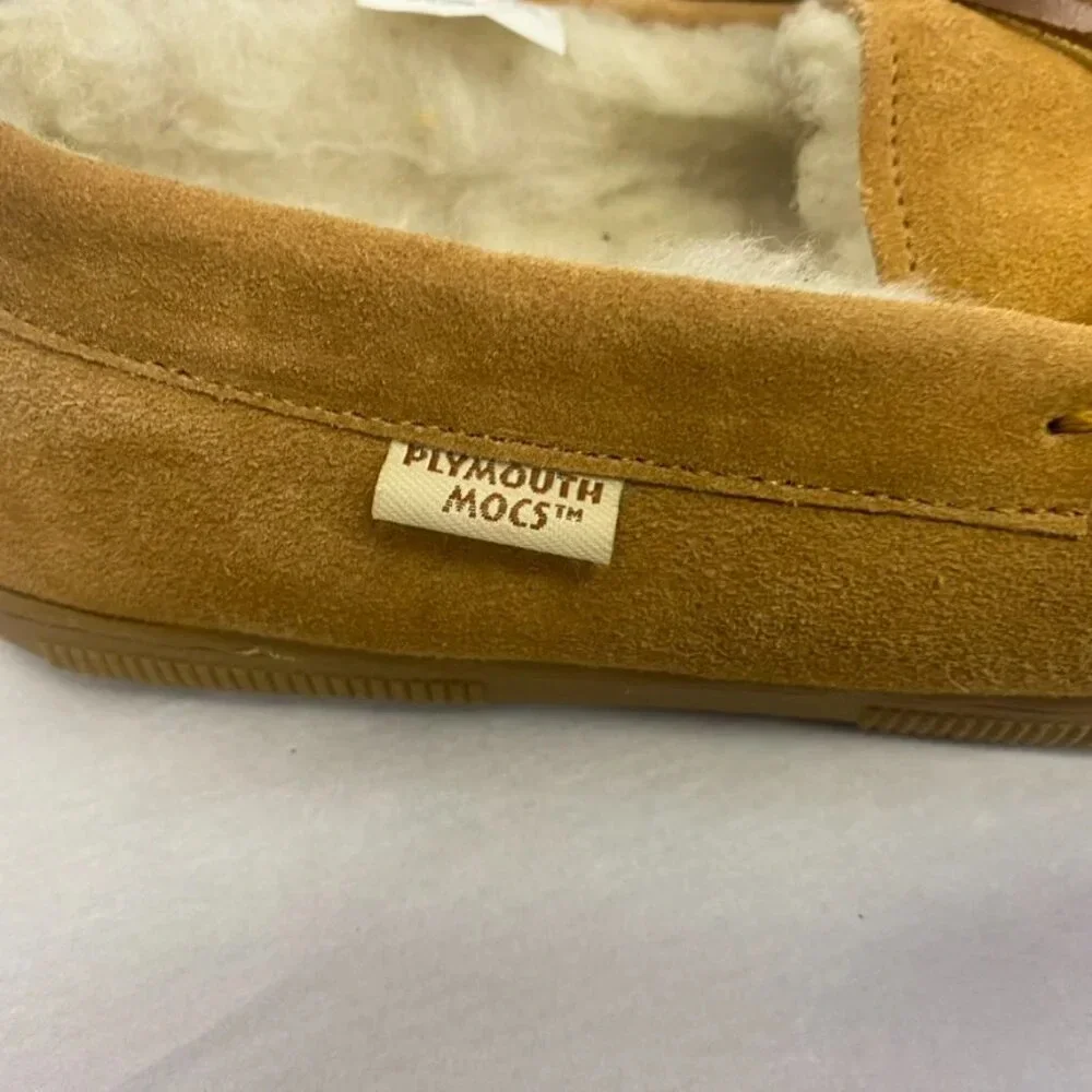NWOT 100% Merino Wool Leather Plymouth Moccasins